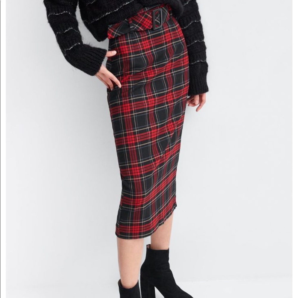Zara plaid skirt